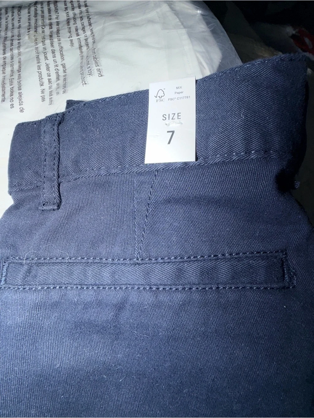 Boys’ Stretch Navy Chino Shorts